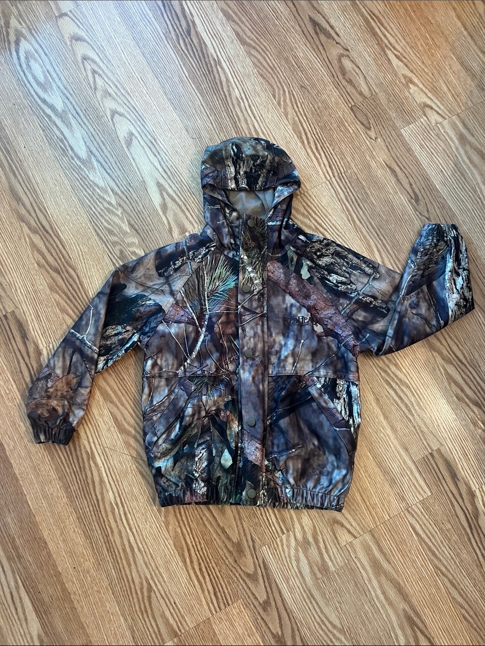 RedHead Kids Camo Hooded Jacket - Brown & Green
